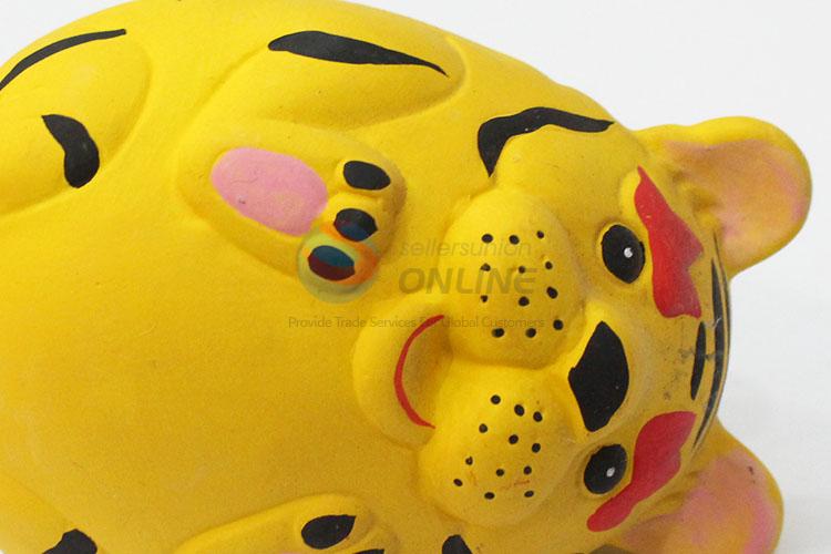 Cute cheap yellow tiger shape money box