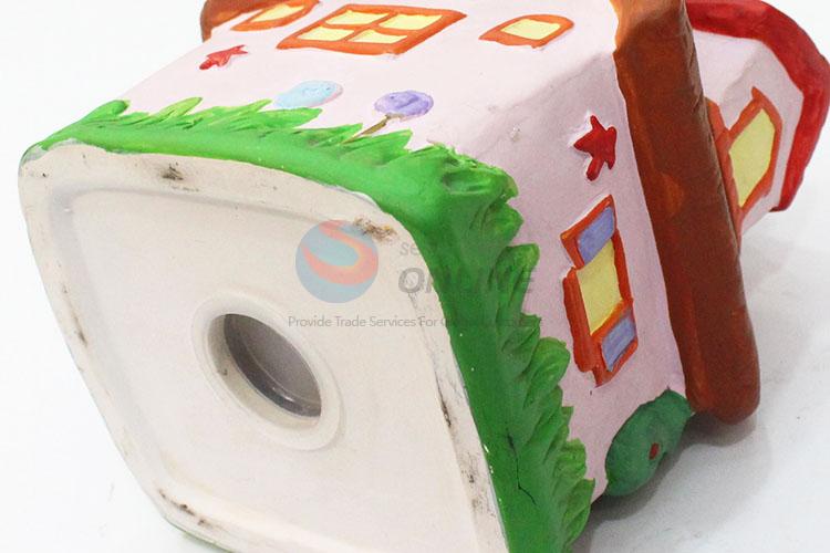 Promotional fashionable cartoon house shape money box