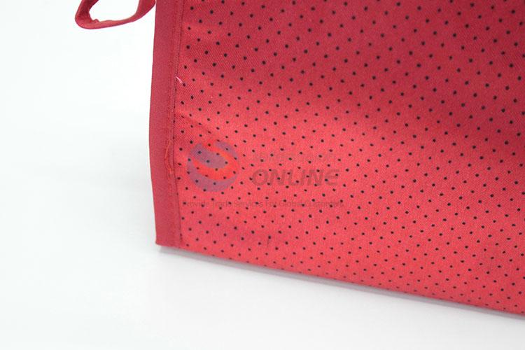 Red Color Fashion Dot Pattern Women Cosmetic Bag