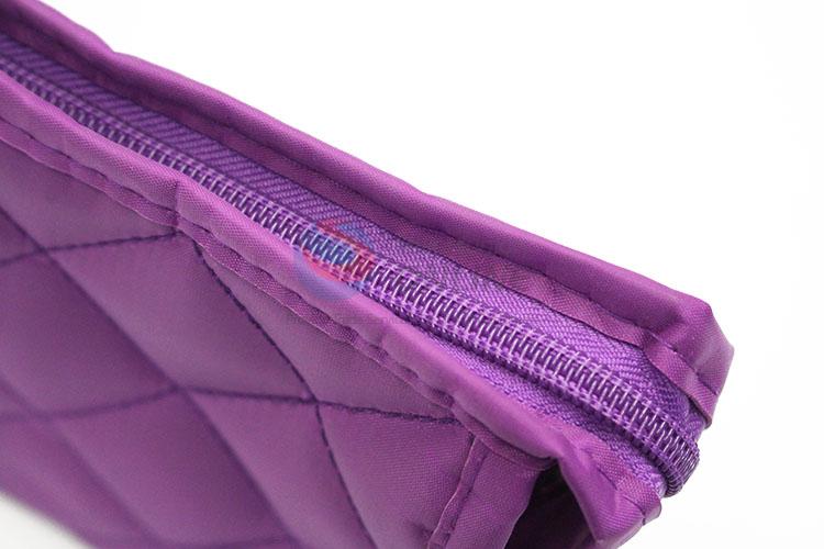 Purple Color Nylon Makeup Bag Travel Cosmetic Bag