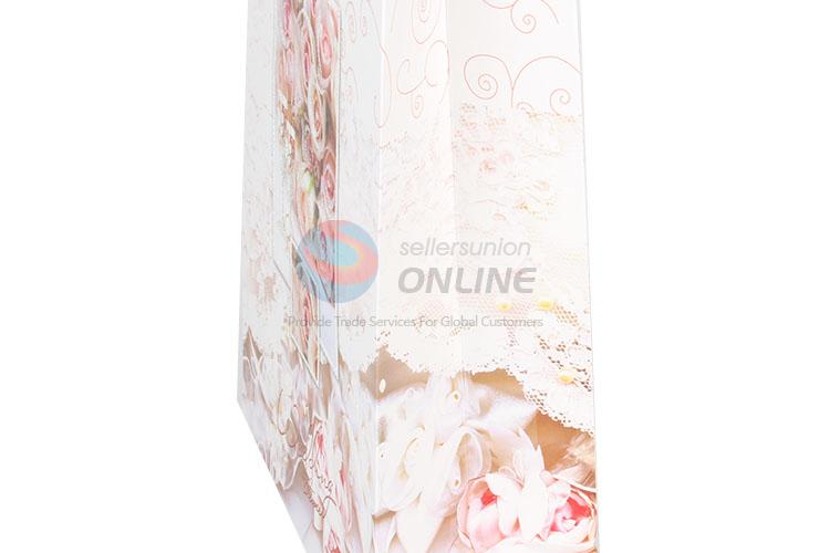 Beautiful Flower Printed Gilding Gift Bag/Paper Packing Bag for Wedding