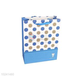 Nice Dot Pattern Blue Gift Bag/Paper Packing Bag for Sale