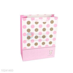 Great Dot Pattern Pink Gift Bag/Paper Packing Bag for Sale