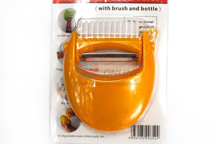 Custom Multipurpose Peeler With Brush And Bottle Opener