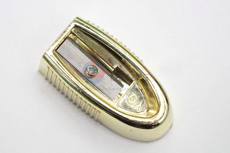 Promotional Silver Gold Color Classical Shape Plastic Pencil Sharpener