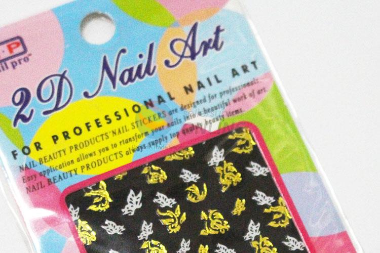 Wholesale cool best fashion butterfly shape nail sticker