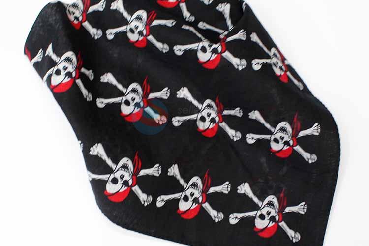 Pirate Pattern 100% Cotton Printing Head Kerchief Square Bandana