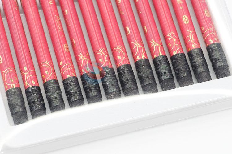 Wholesale New 12pcs HB Pencils Set With Black Lead