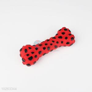 High Quality Vinyl Squeaky Dog Chew Toy in Bone Shape