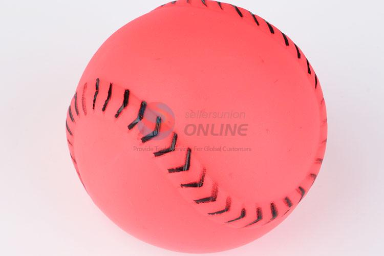 Hot Sale Squeaky Vinyl Dog Toy in Baseball Shape