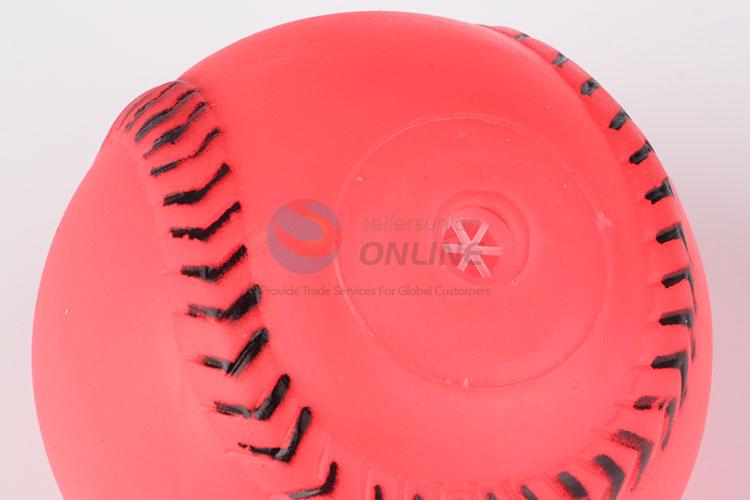 Hot Sale Squeaky Vinyl Dog Toy in Baseball Shape