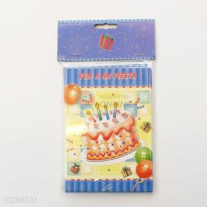 Low Price Birthday Cake Pattern Greeting Cards Paper Birthday Best Wish Cards