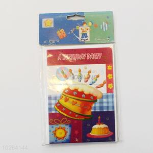 Wholesale Birthday Cake Pattern Paper Gift Card/Birthday Greeting Card