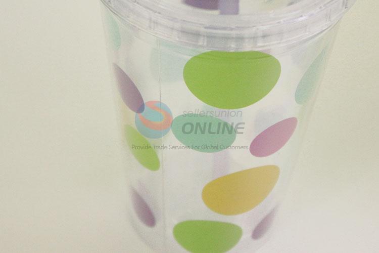 Fashion Style Plastic Colorful Bubbles Cup with Straw Creative Personalized Coffee Milk Tea Cup Potable Cup