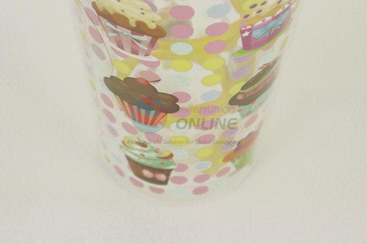 Plastic Cup with Straw High Temperature Cup Water Plastic Transparent Portable Cup Cake Drinking Bottle