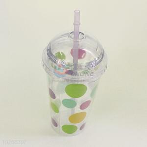 Fashion Style Plastic Colorful Bubbles Cup with Straw Creative Personalized Coffee Milk Tea Cup Potable Cup