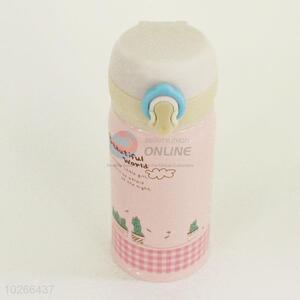 Pink Color Cartoon Pattern Water Bottle 304 Stainless Steel Vacuum Cup Portable Water Bottles