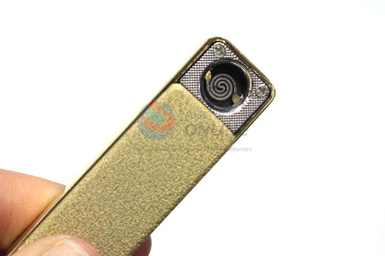 Factory High Quality Golden Stainless Iron USB Lighters for Sale