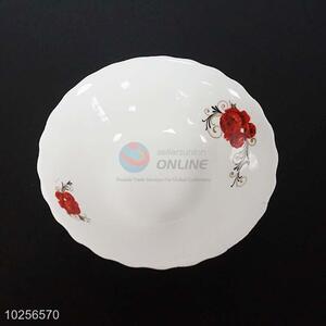 Hot sale reusable ceramic flower printing bowl 18*5.8*8cm