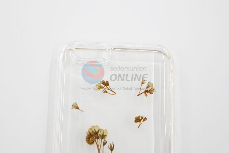 Professional Dried Plant Printed Transparent TPU Mobile Phone Shell for iphone