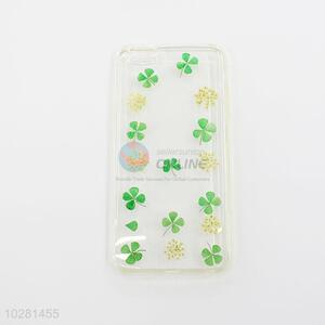 Wholesale Four Leaf Clover Dried Plant Mobile Phone Shell for iphone