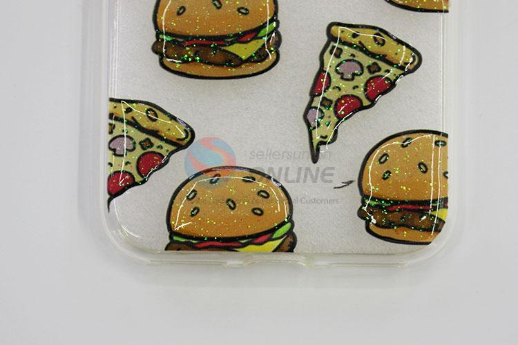 Competitive Price Hamburger and Pizza Pattern Silicone Mobile Phone Shell for iphone