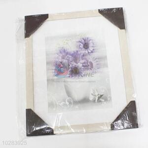 Wholesale Supplies Sunflower Pattern White Frame Painting Crafts for Wall Decoration