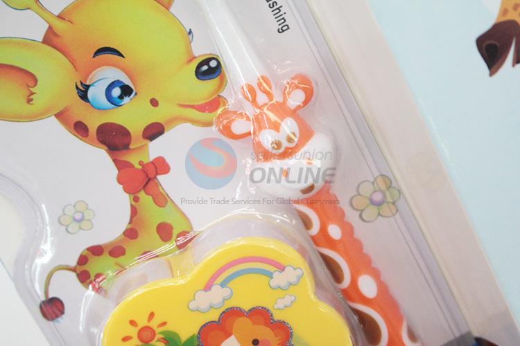 Super quality bottom price promotional soft children toothbrush with toys