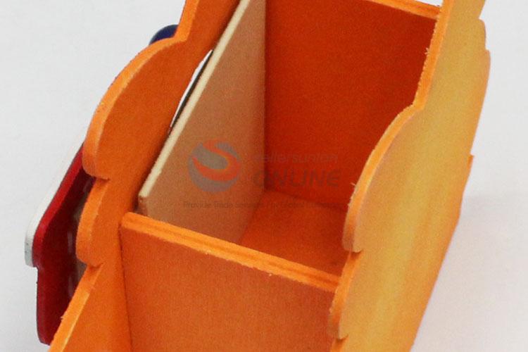 Wooden Creative Pen Storage,Orange Pencil Holder Cute Christmas Gift