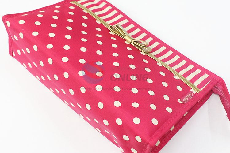 Fashion High Capacity Drawstring Elegant Dotted Wash Bags