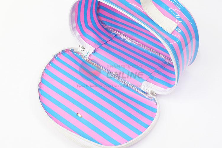 Exquisite Striped Cosmetic Bag Bowknot Decoration Makeup Bag for Wholesale