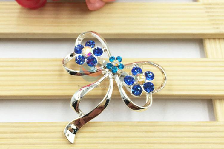 Bowknot Shaped Beautiful Women Rhinestone Brooch/Breastpin