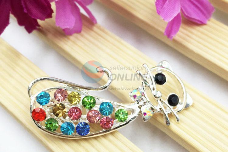 Beautiful Women Rhinestone Brooch/Breastpin in Cartoon Cat Shape