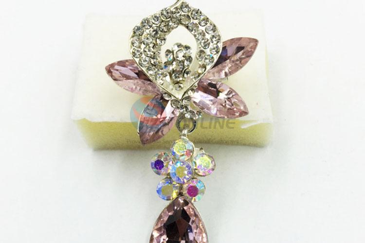 Popular Fancy Crystal Brooch Metal Breastpin for Sale