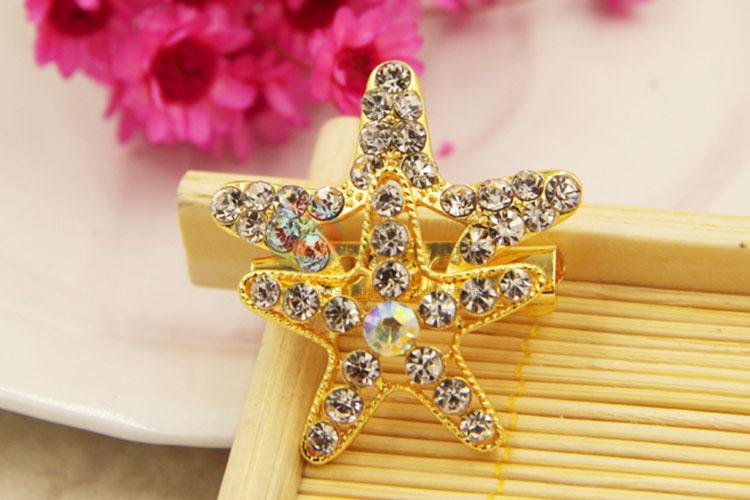 Crystal Breastpin Brooch in Star Shape for Promotion