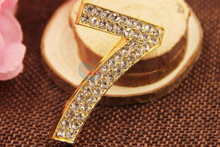 Cheap Price Seven Shaped Alloy Brooch for Clothes