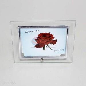 New arrival flower prttern glass photo frame