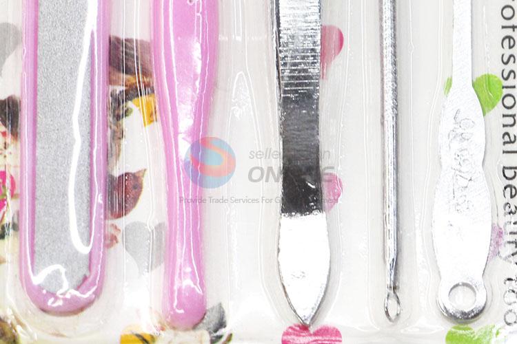 Promotional Gift Beauty Set Cuticle Pusher/ Eyebrow Tweezers/ Nail File/ Earpick