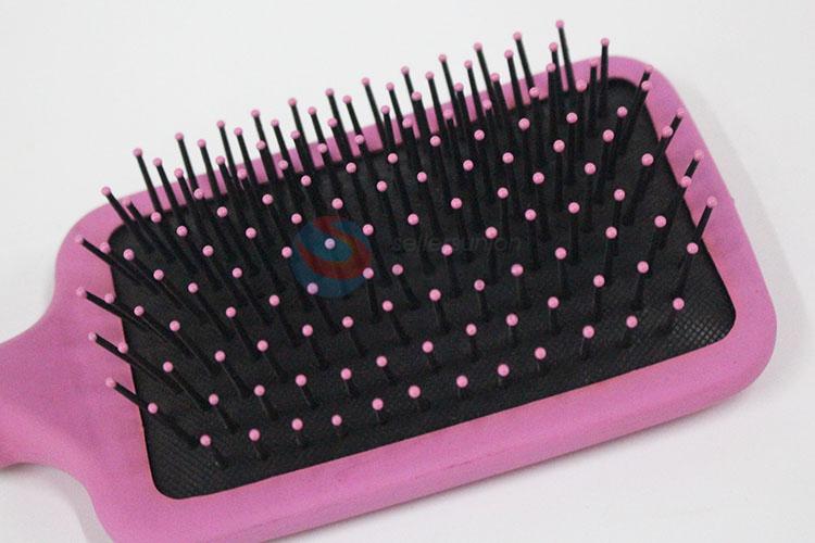 Newest Pink Handle Square Shaped Hair Brush