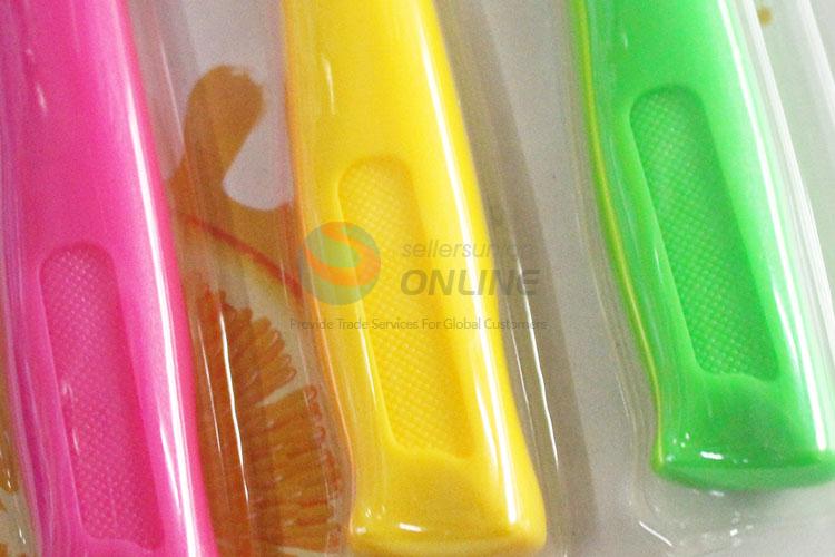 Cheap popular cool 3pcs red/yellow/green knifes