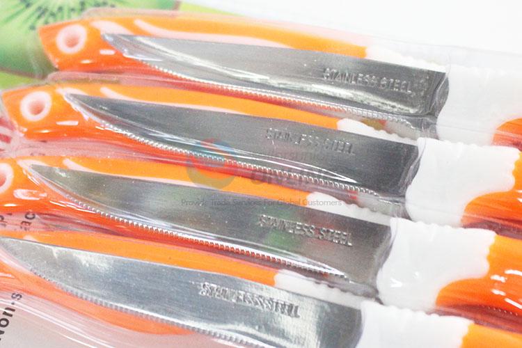 Cheap high quality orange 12pcs knifes