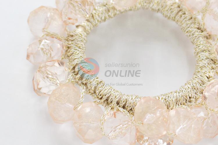 High sales promotional artificial crystal bead hair ring