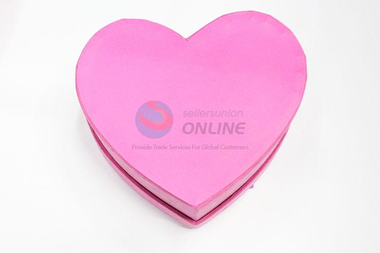 Rose Red Cardboard Gift Box Heart Shape Paper Gift Box