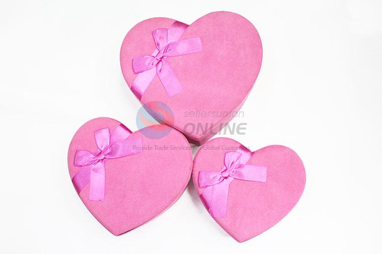 Rose Red Cardboard Gift Box Heart Shape Paper Gift Box