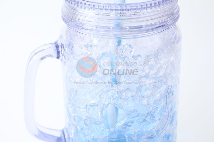 China factory frosty freezer mug ice beer YH-BB gel cup with straw