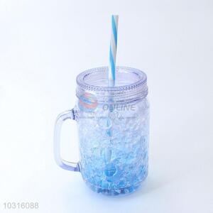 China factory frosty freezer mug ice beer YH-BB gel cup with straw