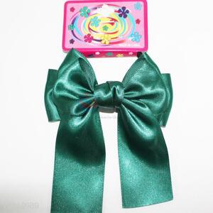 Green color bowknot design hair ring