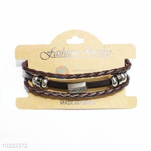 Promotional Gift Alloy Jewelry Cowhide Bangle Bracelet