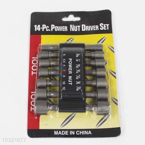 Best selling promotional 14pcs power nut driver set