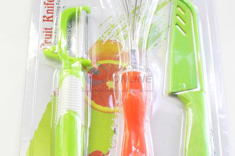 Good quality best fashionable egg whisk/fruit knife/peeler cook set